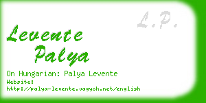 levente palya business card